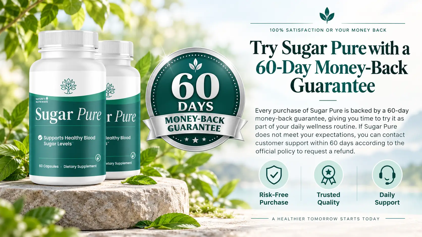 SugarPure 60-day money-back guarantee